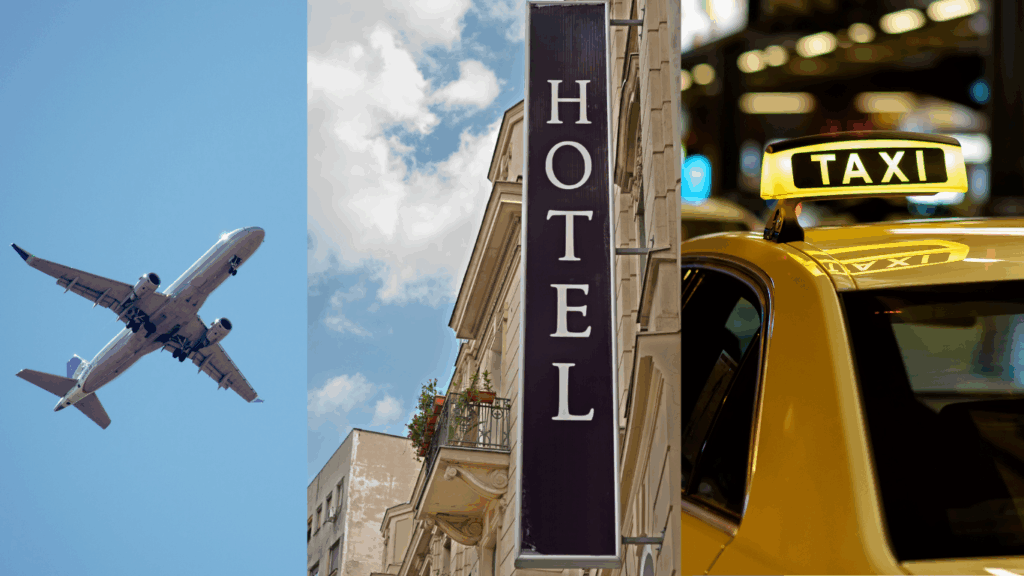 Samolot hotel taxi